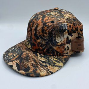 Animal Print Music Hat Hook and Loop Adjustable Back Cap - One-Size - No Device